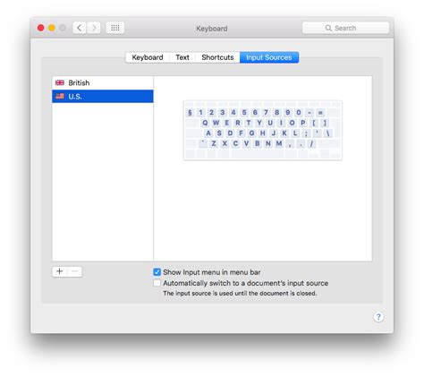 Select your keyboard layout and click ok: macos - How to change my Mac keyboard back to British English from US English - Ask Different