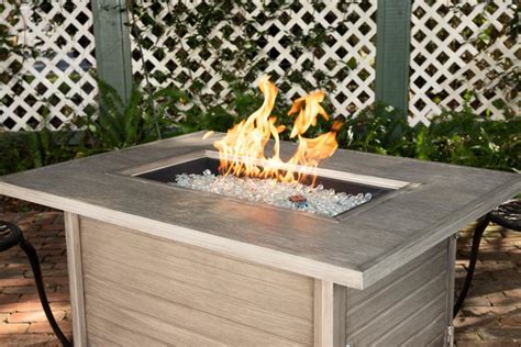 Been eyeing this fire pit for awhile. Sawyer Rectangle Aluminum LPG Fire Pit in Barnwood (Costco ...