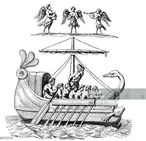 Odysseus And The Sirens Stock Illustration Download Image Now