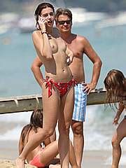 Barbara Opsomer Topless At A Beach In Saint Tropez