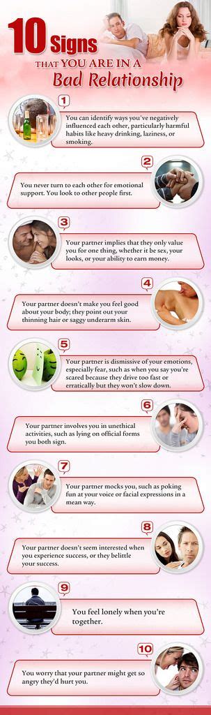 10 Signs That You Are In A Bad Relationship Bad Relationship Infographic Design Infographic