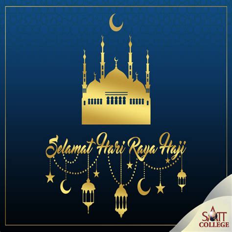 Selamat idul fitri mubarak dan al fitri perayaan liburan islam desain latar belakang masjid emas. Selamat Hari Raya Haji 2018 - SATT College Sarawak