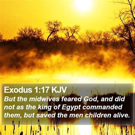 Exodus 117 Kjv But The Midwives Feared God And Did Not As The