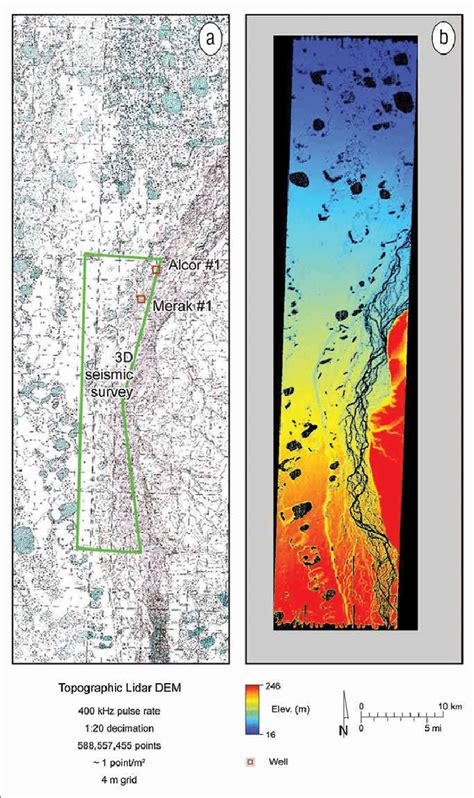 Comparison Of A Usgs Topographic Map 163360 Scale And B Digital