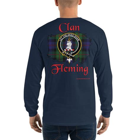 Clan Fleming Tartan Long Sleeve T Shirt