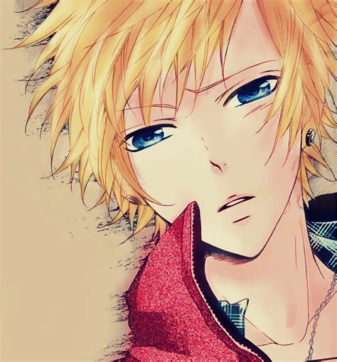 Anime Boy Blonde Hair Sad By Komiyu ღ Whi