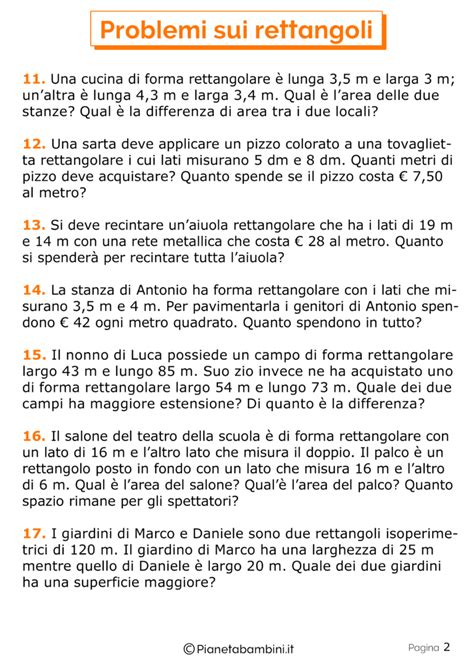 65 Problemi Di Geometria Per La Classe Quarta E Quinta Pianetabambiniit