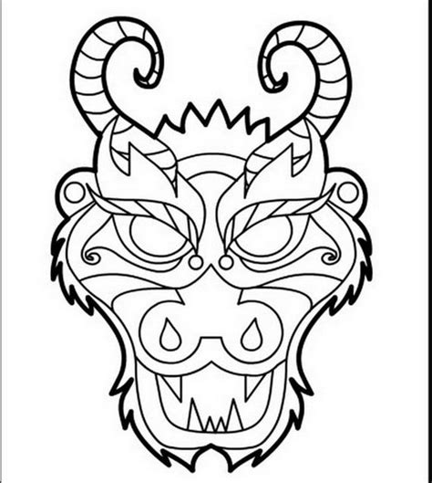 Dragon Face Coloring Page Coloring Home