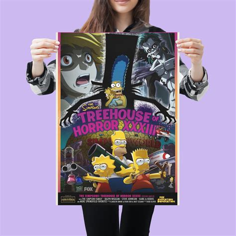The Simpsons Treehouse Of Horror Xxxiii Matt Groening Halloween Tv Show Poster Lost Posters