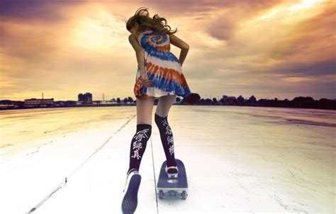 Wallpaper Girl Sport Skateboard Images For Desktop