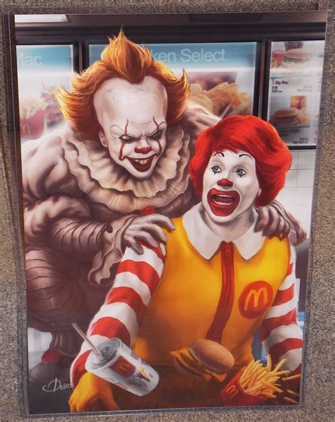 It Pennywise Vs Ronald Mcdonald Glossy Art Print 11 X 17 In Etsy