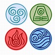 Avatar Element Symbols Sticker | Etsy | Element symbols, Avatar tattoo ...