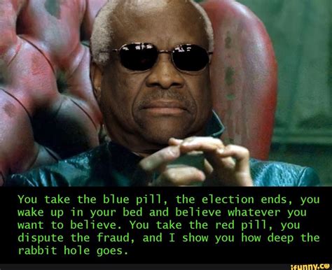 Of You Take The Blue Pill The Election Ends You Wake Up In Your Bed
