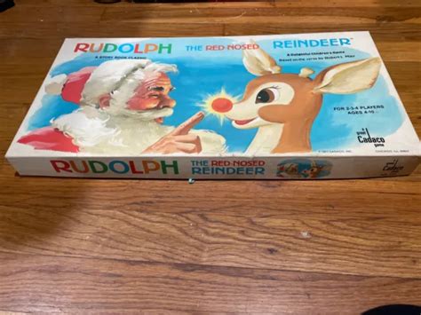 vtg 1977 rudolph the red nosed reindeer board game cadaco 100 complete rare htf 89 95 picclick
