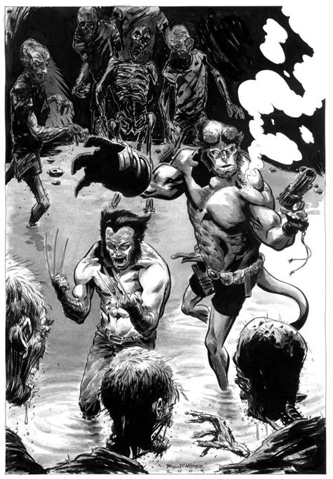Hellboy And Wolverine Wolverine Comic Art Artist