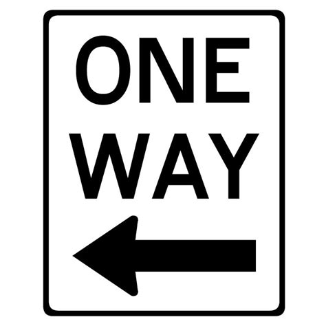One Way Road Sign Royalty Free Stock Svg Vector