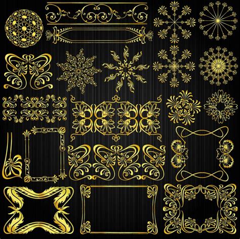 Beautiful Gold Pattern 23714 Free Eps Download 4 Vector