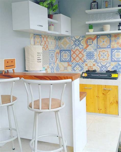 keramik dinding dapur motif bulat percantik hunian