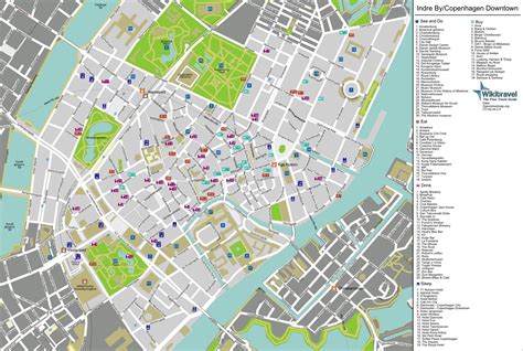 Mappa Di Copenhagen Turistica Attrazioni E Monumenti Di Copenhagen