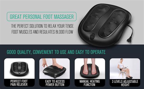 Nekteck Foot Massager Deep Kneading Shiatsu Therapy Massage With Built In Heat Function And