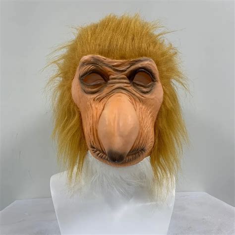 Funny Latex Full Head Animal Proboscis Monkey Fancy Dress Up Carnival