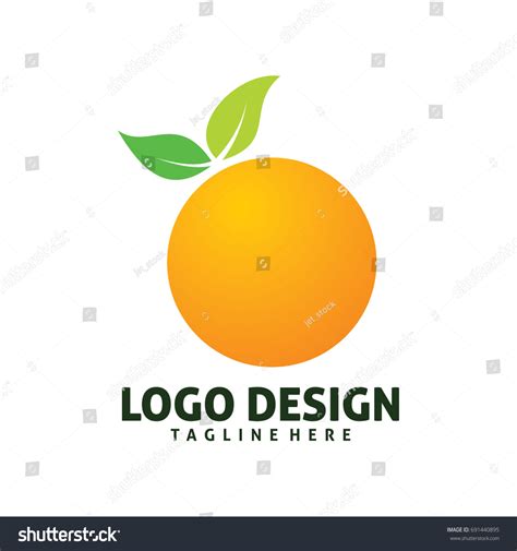 Orange Fruit Logo Design Stock Vector Royalty Free 691440895