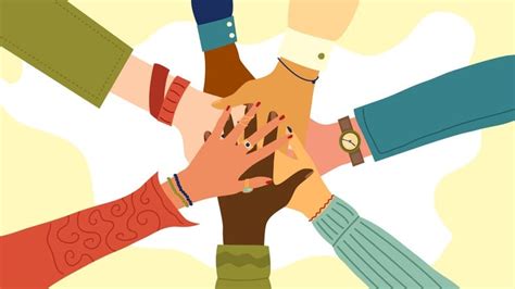 Hands Of Diverse Group Of People Putting Together Concept Of Teamwork