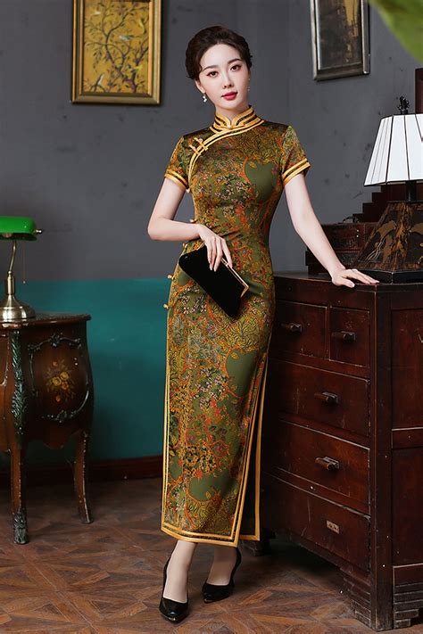 Traditional Chinese Dress China Cheongsam Qipao Dress Long Etsy In 2022 Traditional Chinese
