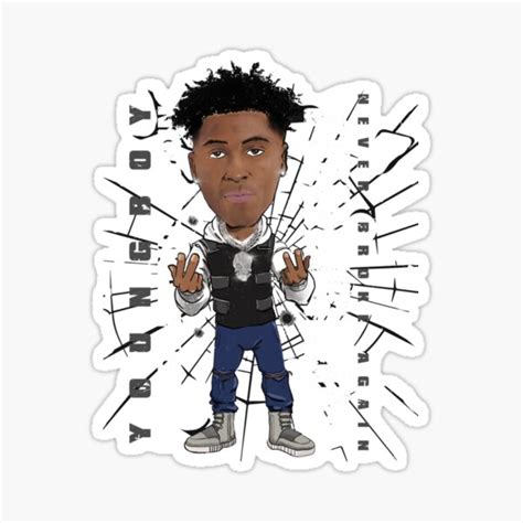 Nba Youngboy Sticker For Sale By Gandykludwig Redbubble