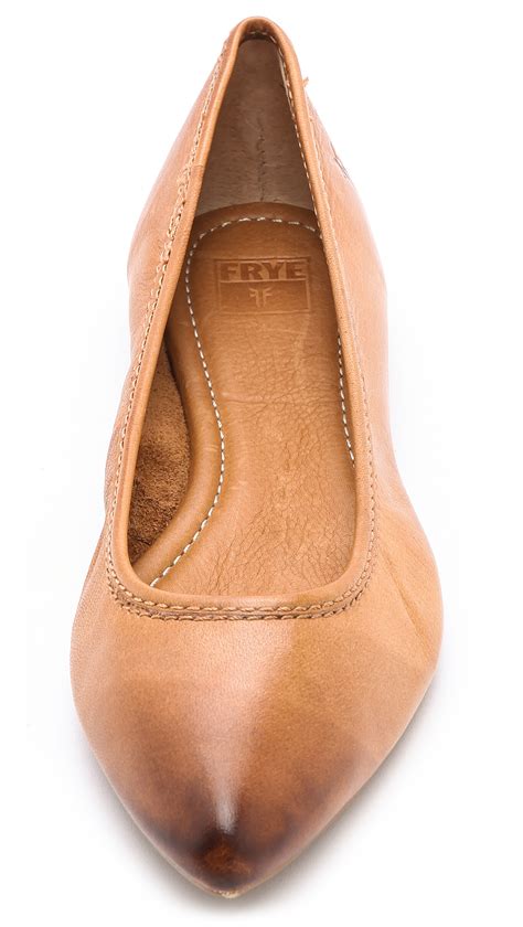 Lyst Frye Regina Ballet Flats In Brown