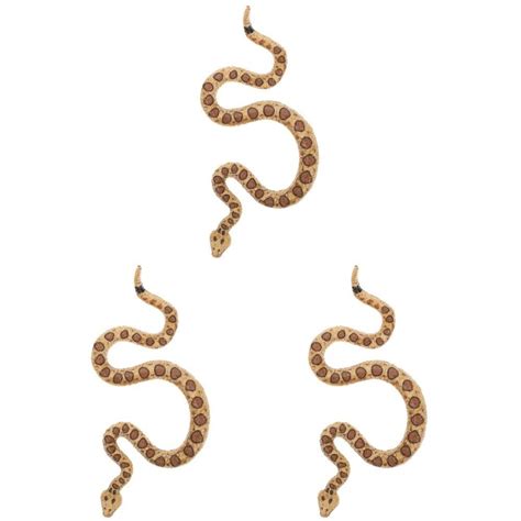 3x Rubber Copperhead Snake Fake Snakes For Garden Big Rubber Snake Ebay
