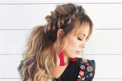 18 Ways To Rock A Ponytail With Bangs