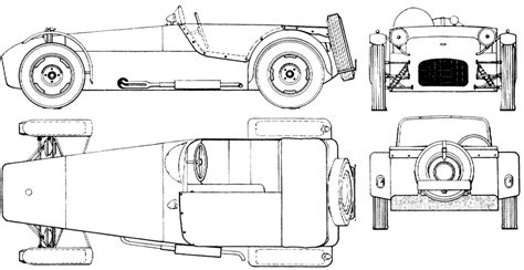 Lotus 7 Coupe Blueprints Free Outlines