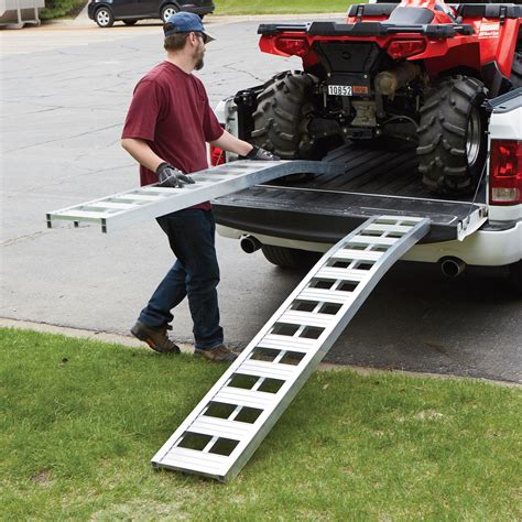 Ultra Tow Non Folding Arched Aluminum Loading Ramp Set — 3000 Lb