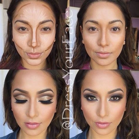 Contour Lines Makeup Before And After