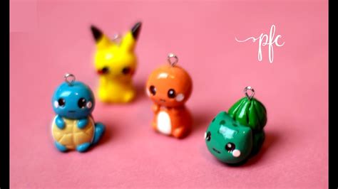 How to make the clay: DIY CLAY POKEMON SQUIRTLE, PIKACHU, CHARMANDER, BULBASAUR Polymer Clay Charm Tutorial - YouTube