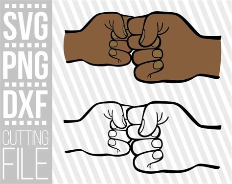 Father And Son Svg Fist Bump Svg Power Svg Punch Fingers Melanin