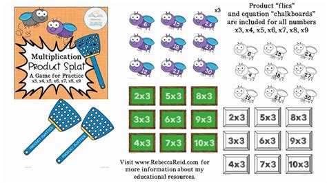 Multiplication Product Splat Times Table Game Line Upon Line Learning