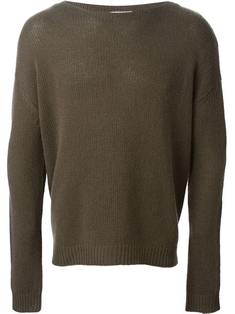 Valentino Boat Neck Sweater In Brown For Men Lyst