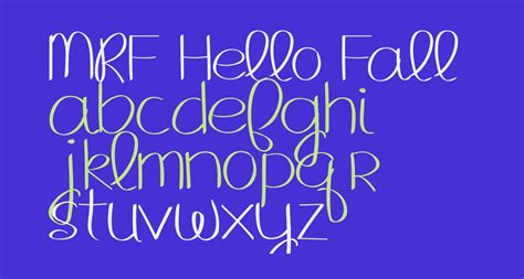 Mrf Hello Fall Free Font What Font Is