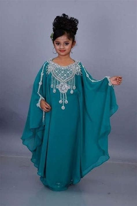 Girls Abaya Style Kaftan Dress For Wedding Moroccan Dubai Style Caftan