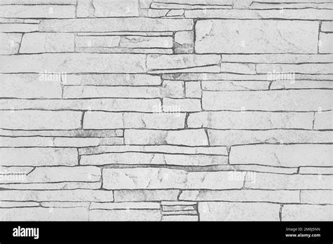 Abstract Pattern Stone Tiles White Wall Texture Background Stock Photo