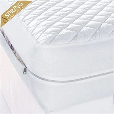 microfiber quilted encasement waterproof bed bug proof mattress cover protector with zipper