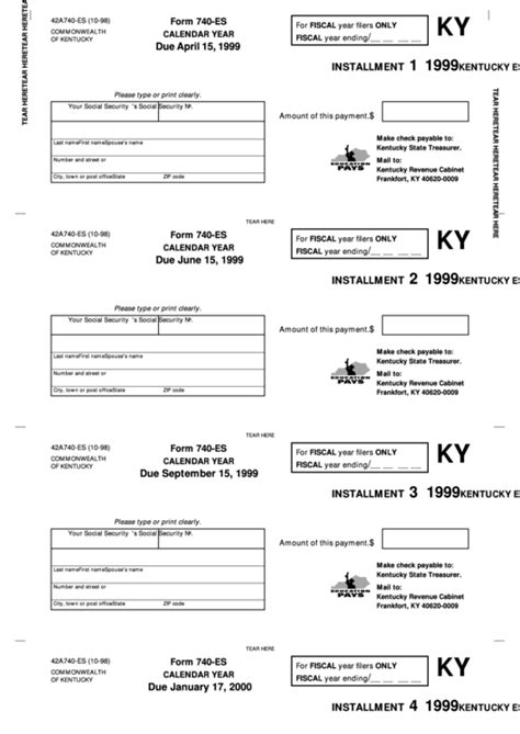 Dip It Design Kentucky Tax Form 740