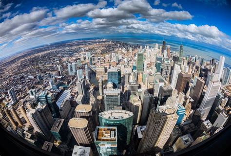 Illinois Usa Houses Skyscrapers Chicago City Clouds Megapolis Hd