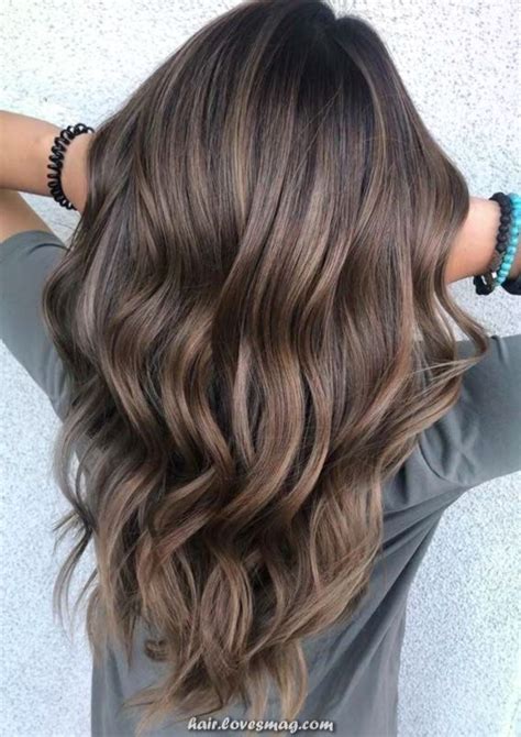 Lovely The Perfect Hair Colours Of Brown Balayage With Ashen Tones In