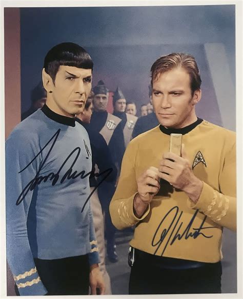 AACS Autographs Leonard Nimoy William Shatner Autographed Star Trek Glossy X Photo