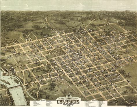 Vintage Pictorial Map Of Columbus Ohio Drawing By Cartographyassociates