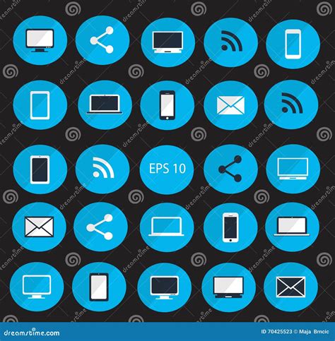 Digital Devices Icon Set Vector Illustration Stock Vector