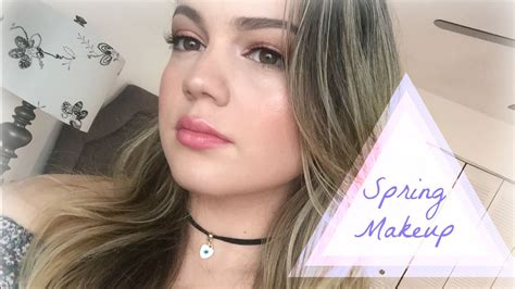 pink spring makeup tutorial tutorial de maquiagem natural youtube